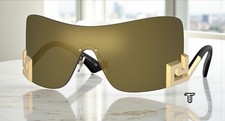 VERSACE VE2240 10025A Mirror Gold Dark Grey Mirror Gold 40 mm Women's Sunglasses