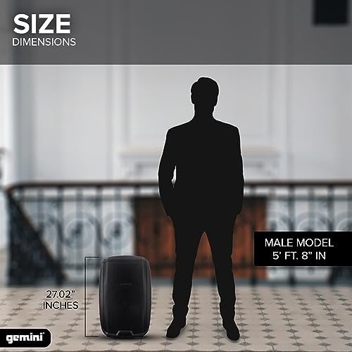 Gemini Sound AS-2110P Powered 10 Inch PA System 1000 Watt DJ Speaker - Picture 6 of 22