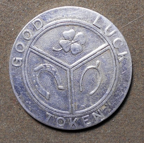 D125 Davenport, Iowa, Plank & Co. Jewelers (Eagle0 Good Luck Token (Luck Symb - Picture 2 of 2