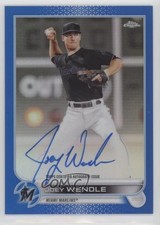 2022 Topps Chrome Veteran Blue Refractor 149/150 Joey Wendle #CVA-JWE Auto 0sf1