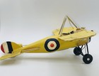 Vintage Royal Air Force Airplane Metal Yellow Retro WW1 Glider — photo 2