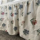 Vintage WAMSUTTA King Size Floral Bedskirt Cream  Cottage Core Country Homes
