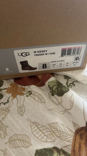 Ugg Kesey Womens Boot Waterproof Full-Grain Leather Wool-Blend Chestnut 8 Boots - Picture 5 of 5