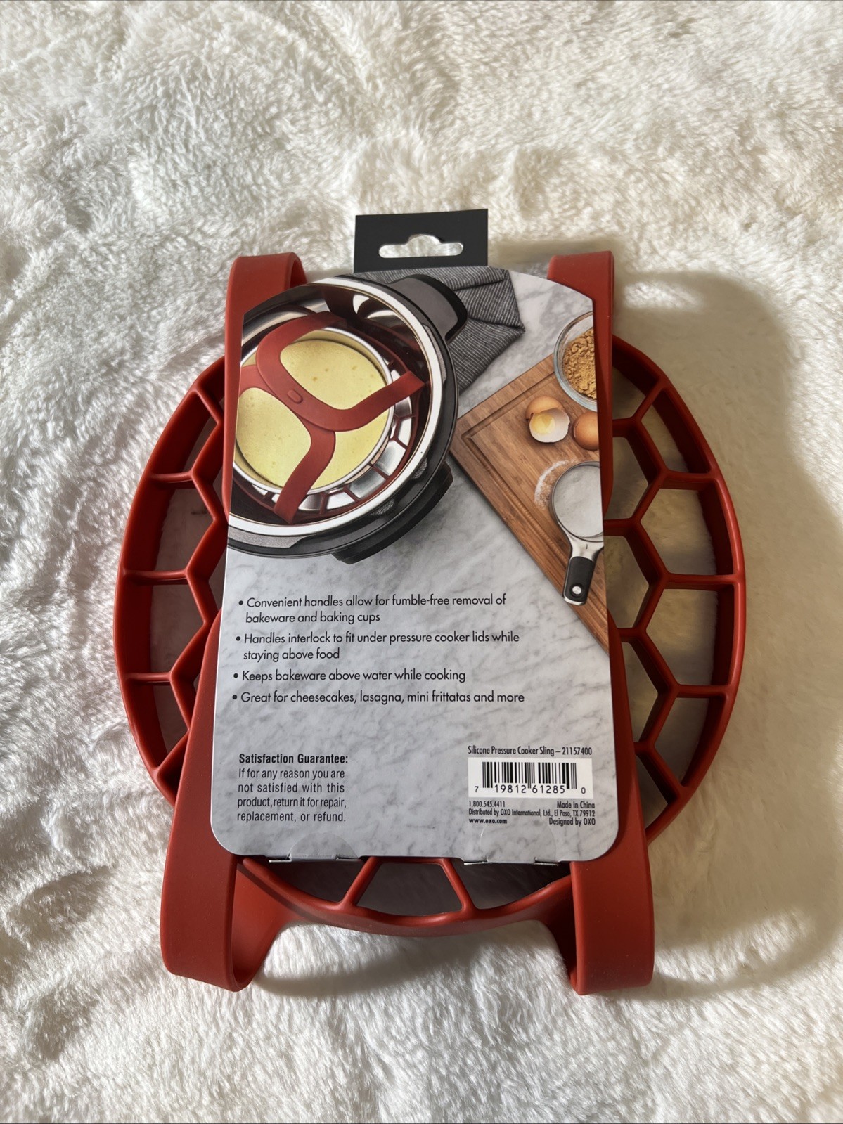 OXO 11249500 Silicone Pressure Cooker Sling - Red NWT
