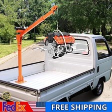 12V Folding Hydraulic Pickup Hitch Mount Truck Crane Receiver Shop Hoist Lifts