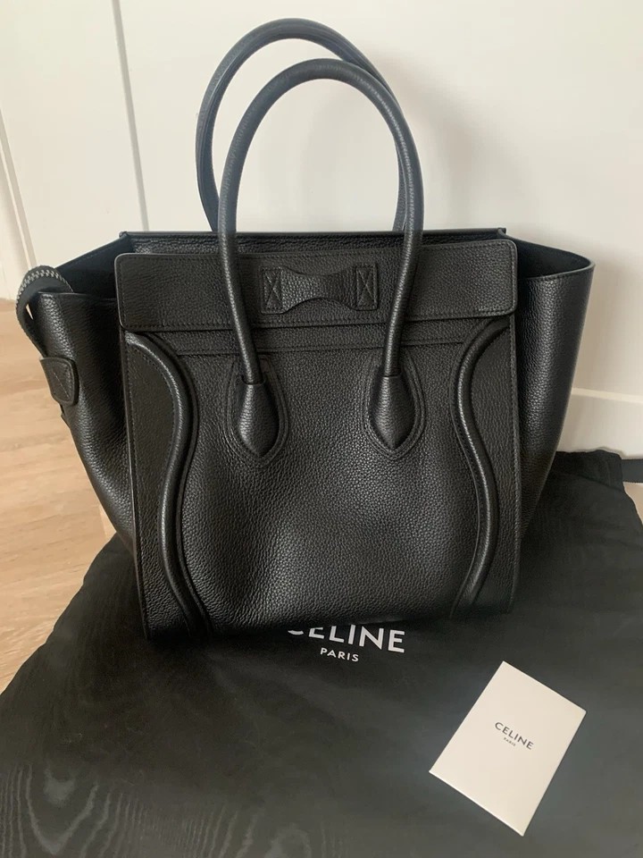CELINE Hobo Bag Medium Black Leather. Very Good Condition. With Dust Bag - Image 2 of 4