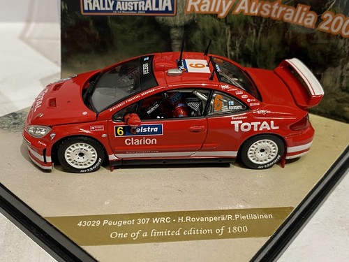 VITESSE Peugeot 307 WRC Rovanpera Pietilainen Rally Australia 2004 1:43 Diecast - Imagen 8 de 10