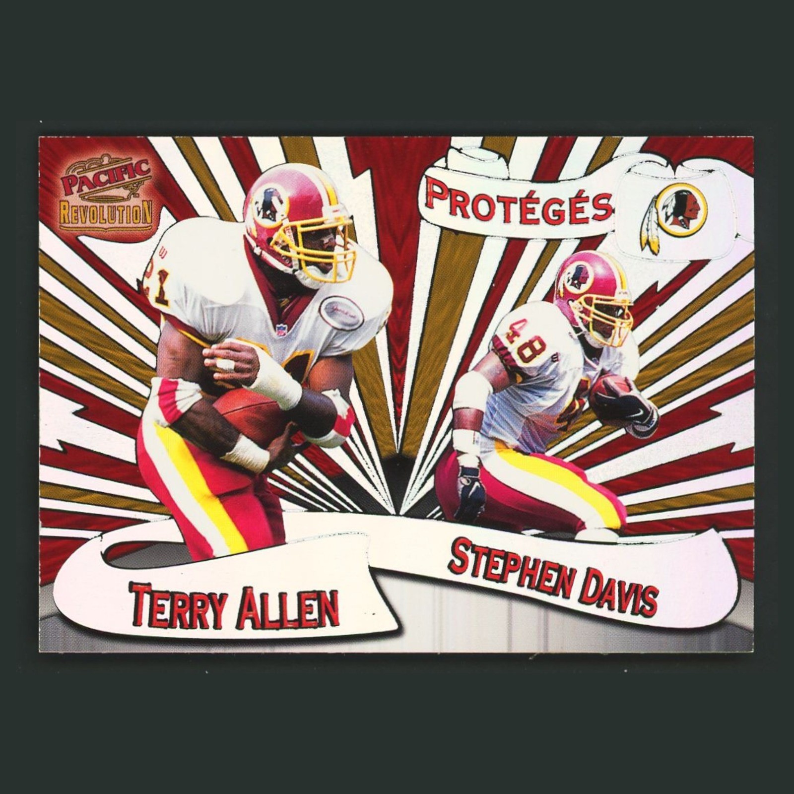 Terry Allen/Stephen Davis #20 1997 Pacific Revolution Proteges Silver Redskins