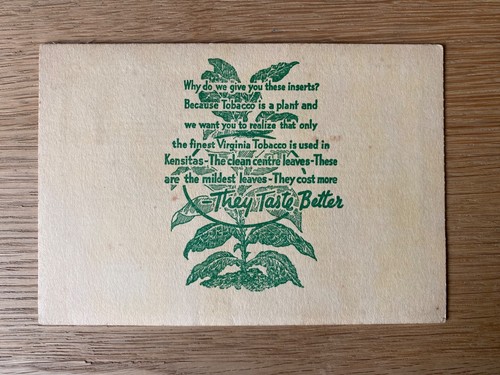 Kensitas Flowers Embroidered Silk Tobacco Card - Gentian & Michaelmas Daisy - Picture 5 of 5