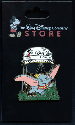 DEC The Walt Disney Company Dumbo the Flying Elephant Water Tower Pin & Card