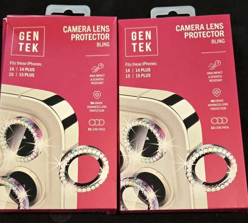 2 pack!! Camera Lens Protector Bling For Iphone 14 / Iphone 14 Plus / 15 Plus - Photo 1 sur 2