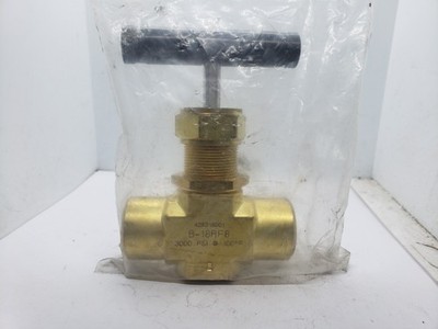 SWAGELOK B-18RF8 BRASS INTEGRAL BONNET NEEDLE VALE, NIB