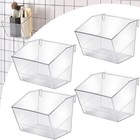 4 Pack Gridwall Baskets Hanging Gridwall Clear Acrylic Grid Wall Panels Bins ...