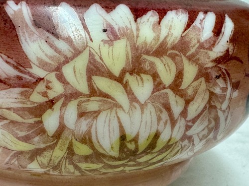 Antique Hand Painted Floral Milk Glass Medium Font Oil Lamp Eagle Burner - Picture 5 of 18
