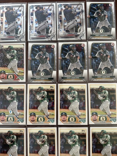 (28) Lote SHEA LANGELIERS 4x 2023 Topps 1ª Ed. RC, Chrome Rookie, 2025 Xfractor - Imagen 11 de 14