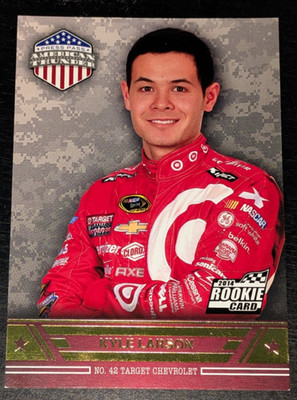 KYLE LARSON 2014 Press Pass American Thunder Rookie NASCAR Racing RC #23