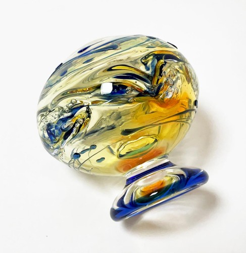 JOHN SCHUNMANN AUSTRALIAN ART GLASS FLAME LAMP WORK PERFUME BOTTLE NO STOPPER - Bild 3 von 10