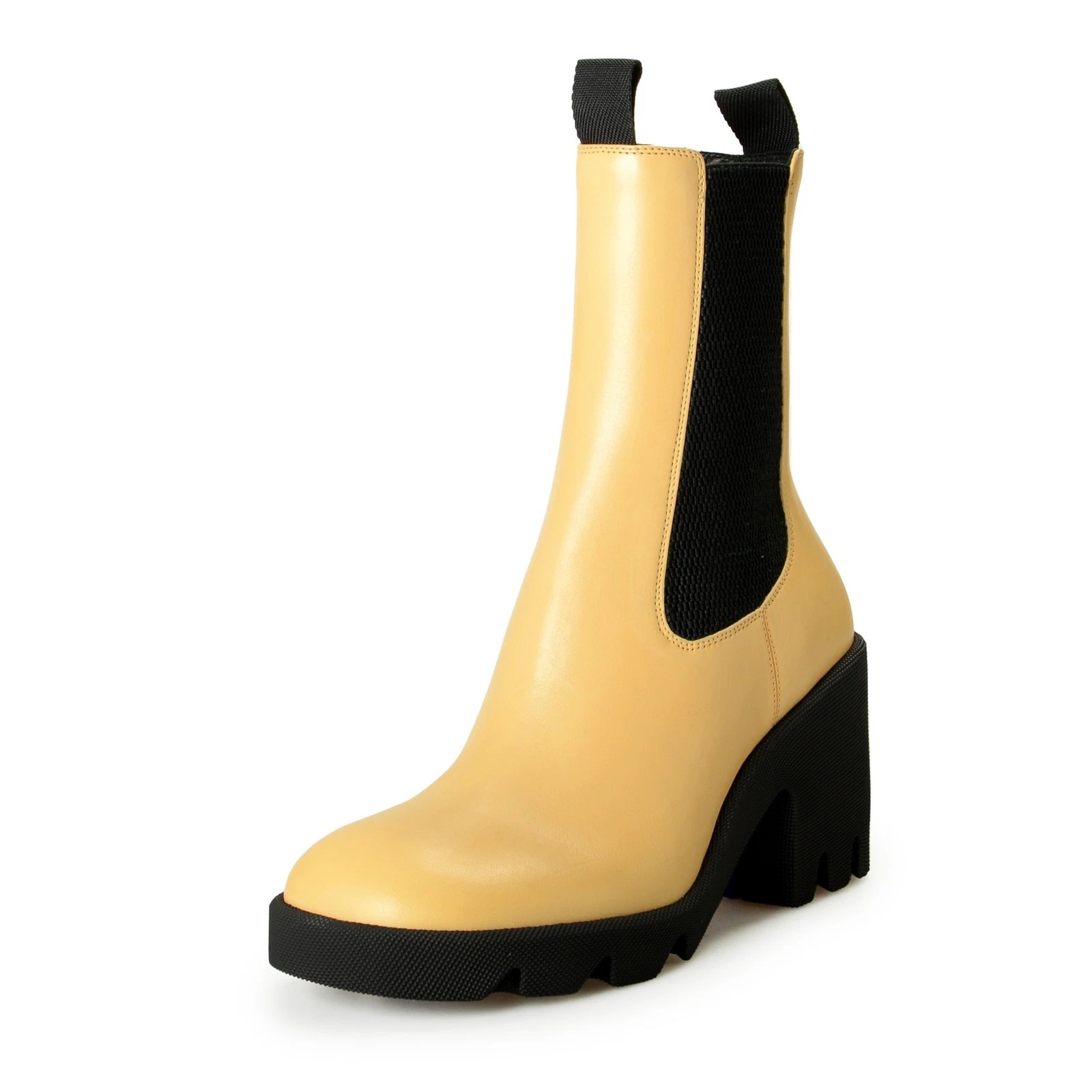 Burberry — Burberry Women's "Stride Chelsea" Leather Heeled Booties Shoes US 9 EUR 39