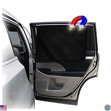 ggomaART Universal Magnetic Car Side Window Sun Shade - Reversible Black Curtain