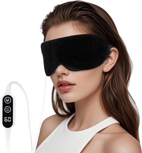 USB beheizbare Augenmaske, intelligente Temperatur- und Timersteuerung, USB weiche Baumwolle warme Augen