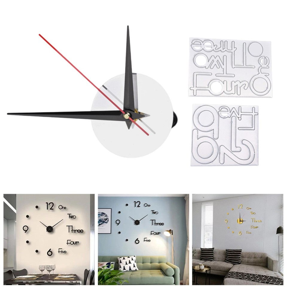 3D Wall Clock Room Decor Elegant Design Reliable Timekeeping For Dining ...