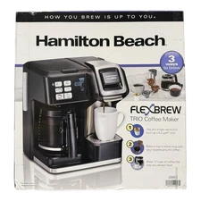 Hamilton Beach Flexbrew 3-Way Single Serve Coffee Maker, 12 Cup, K-cup, NEW
