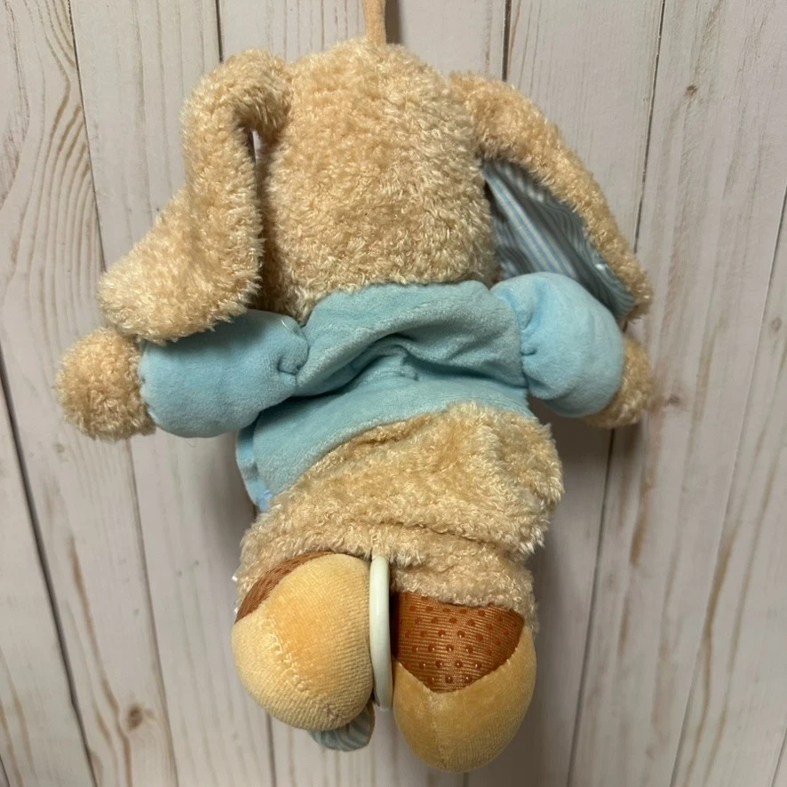 Prestige 玩具 Peek A Boo 小狗拉下来音乐宝宝毛绒蓝色带镜子 — 第 2/4 张图片