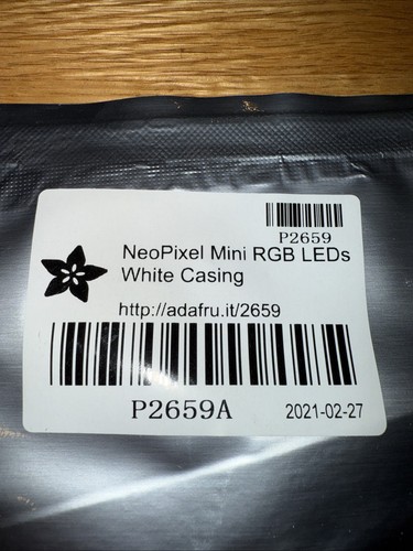 Adafruit Neopixel Mini 3535 RGB LEDs W/ Integrated Driver, White, 10 Pack, 2659 - Picture 2 of 2