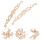  2 Stück Holzschnitzerei Sticky Flower Zarte Tür Kopf Schnitzen Blumen Kreative