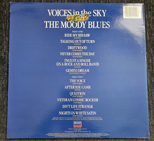 The Moody Blues Voices In The Sky Best Of The Moody Blues Vinyl LP VG+/VG+ - Bild 2 von 2