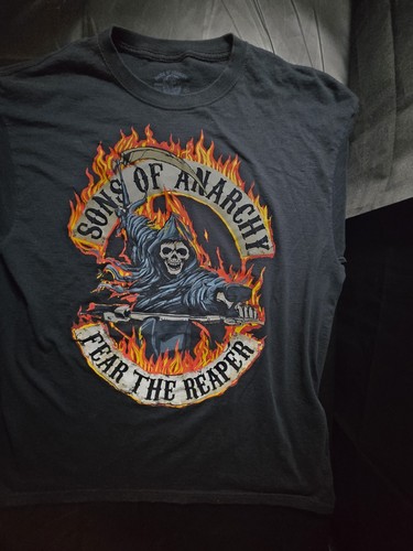 Sons of Anarchy Biker Jacket Samcro Hoodie Motorcycle Fear The Reaper T Shirt XL - Picture 11 of 24
