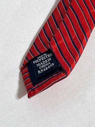 Club Room Polyester Tie 58 Inches NWT Red And Blue - Picture 3 of 4