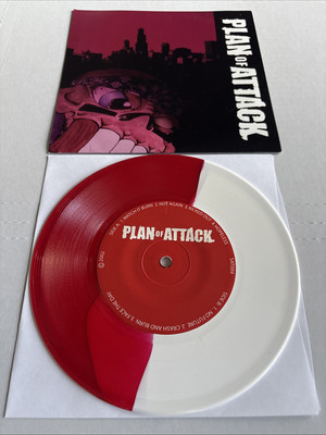 Plan Of Attack   Self Titled 7'' WHITE / RED VINYL The Silent Architect Hardcore