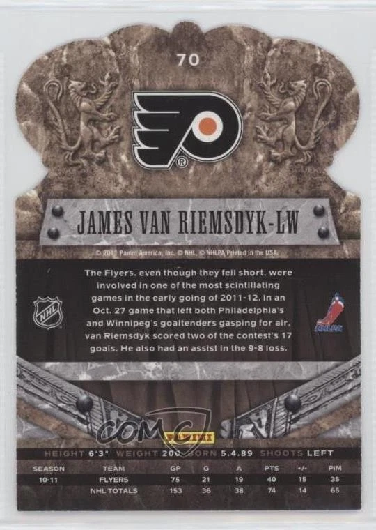 2011-12 Panini Crown Royale Red James van Riemsdyk #70 - Image 2 of 2