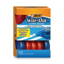 BIC® Wite-Out EZ Correct Correction Tape, Non-Refillable, 1/6" x 472", 10/Box