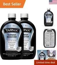 Tarn-X Metal & Silver Tarnish Remover - 12oz Twin Pack for Safe Cleaning