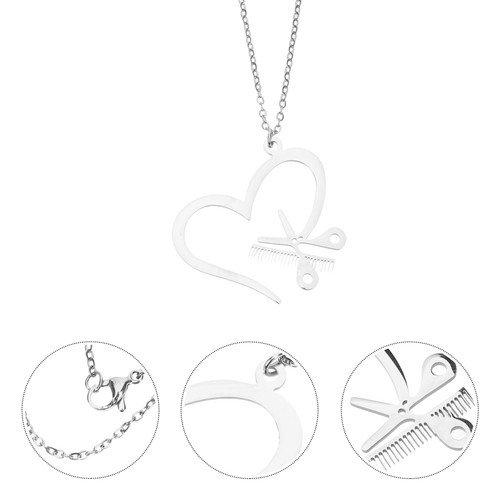 Heart Necklace Women Necklace Hairstylist Jewelry Gift dainty necklace - Picture 5 of 12