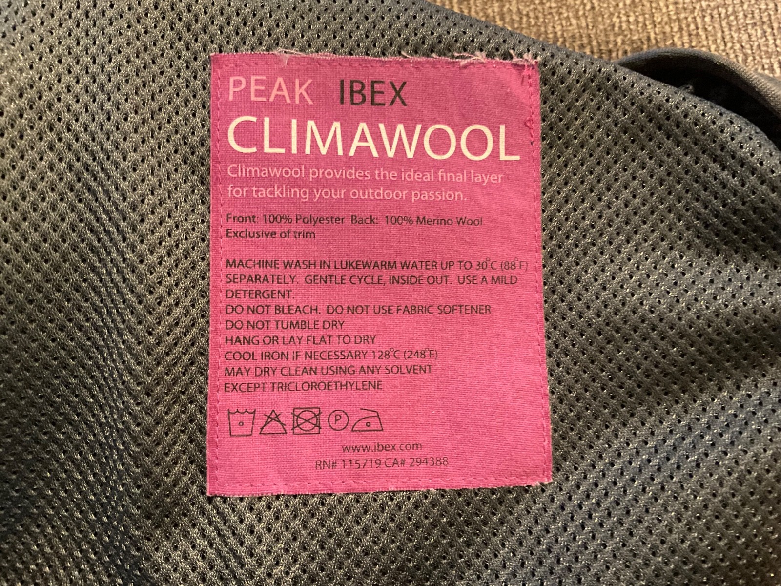 Ibex Peak Climawool Softshell Jacket Medium Black… - image 3