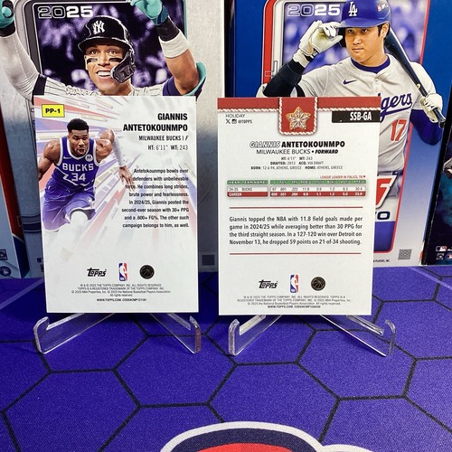 2025-26 Topps Holiday Giannis Antetokounmpo Power Players & Holiday Back SP - Bild 2 von 2