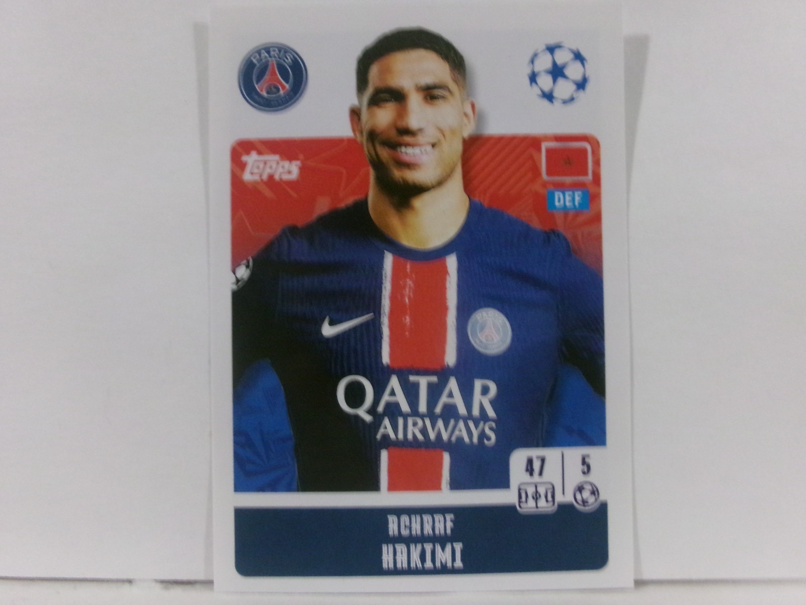 Topps UEFA Champions League 2024/25 Sticker PARIS ST GERMAIN #288 ACHRAF HAKIMI