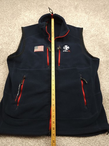 RLX Ralph Lauren Vest Mens Extra Large Blue USA Flag Full Zip Fleece Embroidered - Picture 17 of 19