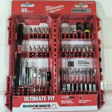 Milwaukee Shockwave Driver Bit Set 45pc 48-32-4023 Impact Duty Screwdriver Drill