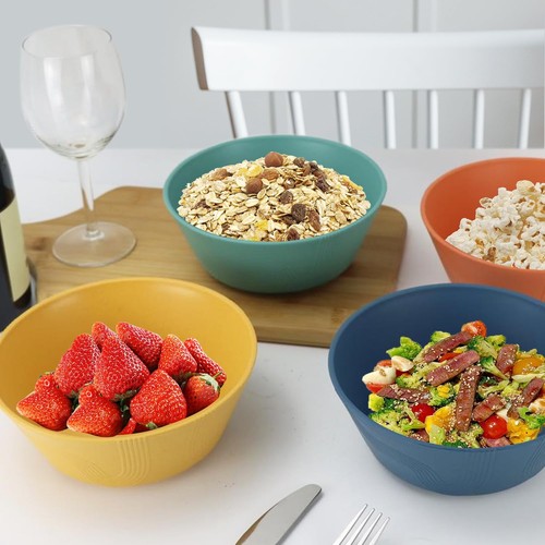 36 OZ Cereal Bowls Wheat Straw Bowls Set of 8 Large Bowls Reusable Soup Bowls... - Picture 4 of 7