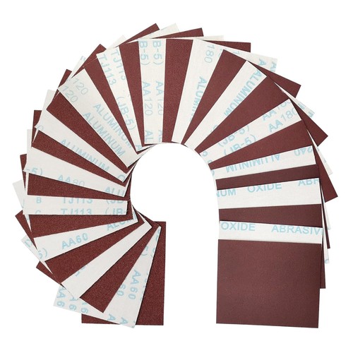 Schleifpapier verschiedene Körnung 4,5 x 5,5 Zoll, Nass Trocken Schleifpapier, 1/4 Blatt Größe