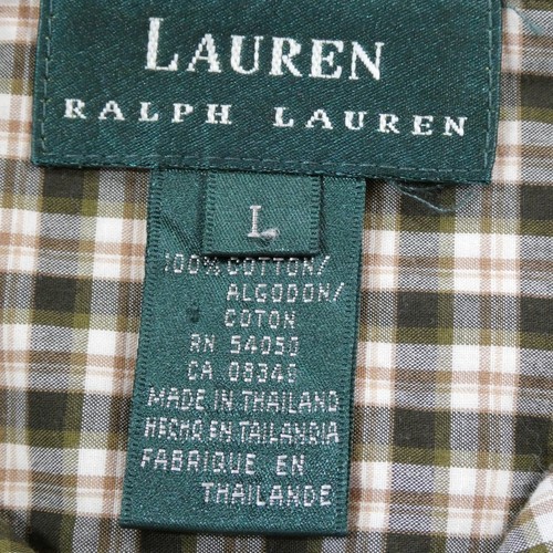 Lauren Ralph Lauren Shirt Mens Large Green Plaid Button Down Long Sleeve RL Logo - Picture 13 of 18