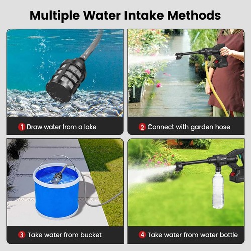 Profi Für 21V Makita 2 Akku Hochdruckreiniger Mobiler Druckreiniger Wasser DHL - Bild 4 von 18