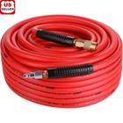 Hybrid Air Hose 3/8 Inch 100ft Durable Compressor Tool W/ Coupler Plug New