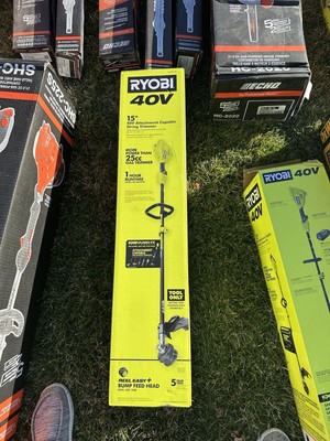 Ryobi 40V 15 in. Expand-It  Attachment Capable String Trimmer (Tool Only)