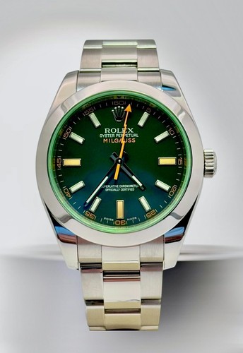 Rolex MILGAUSS green diameter 40 mm Ref 116400GV full set