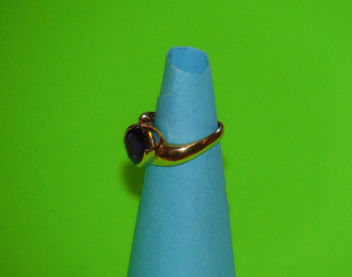 Solid 18K Gold & Amethyst Ladies Ring Size 5.5 US - Picture 4 of 15
